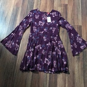 Purple floral dress